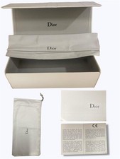 Genuine Christian Dior Designer Case Set Folding Box, Pouch, Cloth & Card