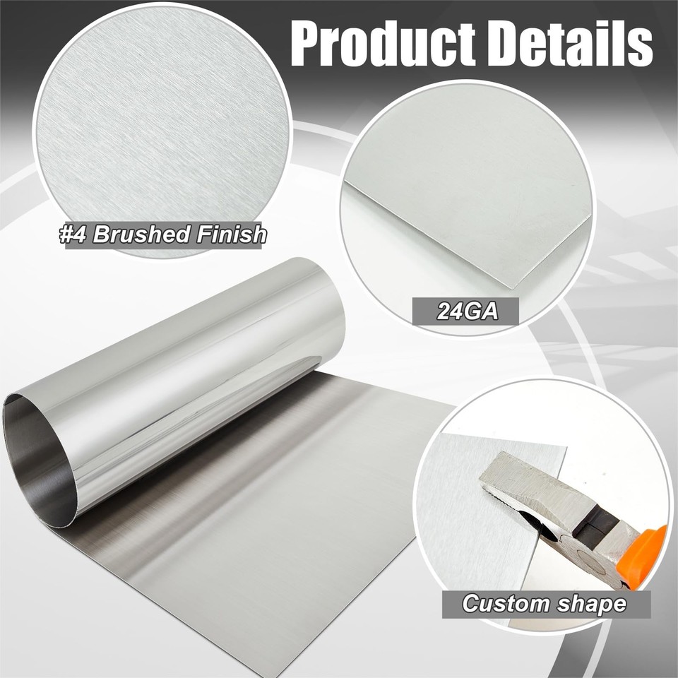 430 Stainless Steel Sheet Metal 48 x 96 Inches 24GA Metal Plates Panel ...