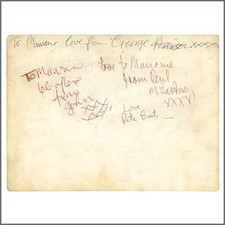 The Beatles And Pete Best Autographed 1962 Promotional Photograph (UK)