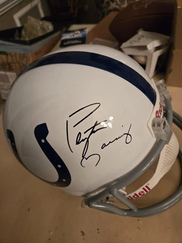 Peyton Manning Autograph Full-size Replica Helmet Misplaced The Certificate