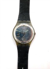 Swatch Watch HIGH BEAM GM107 with Case Vintage 1991 Gents NEW BATTERY Works