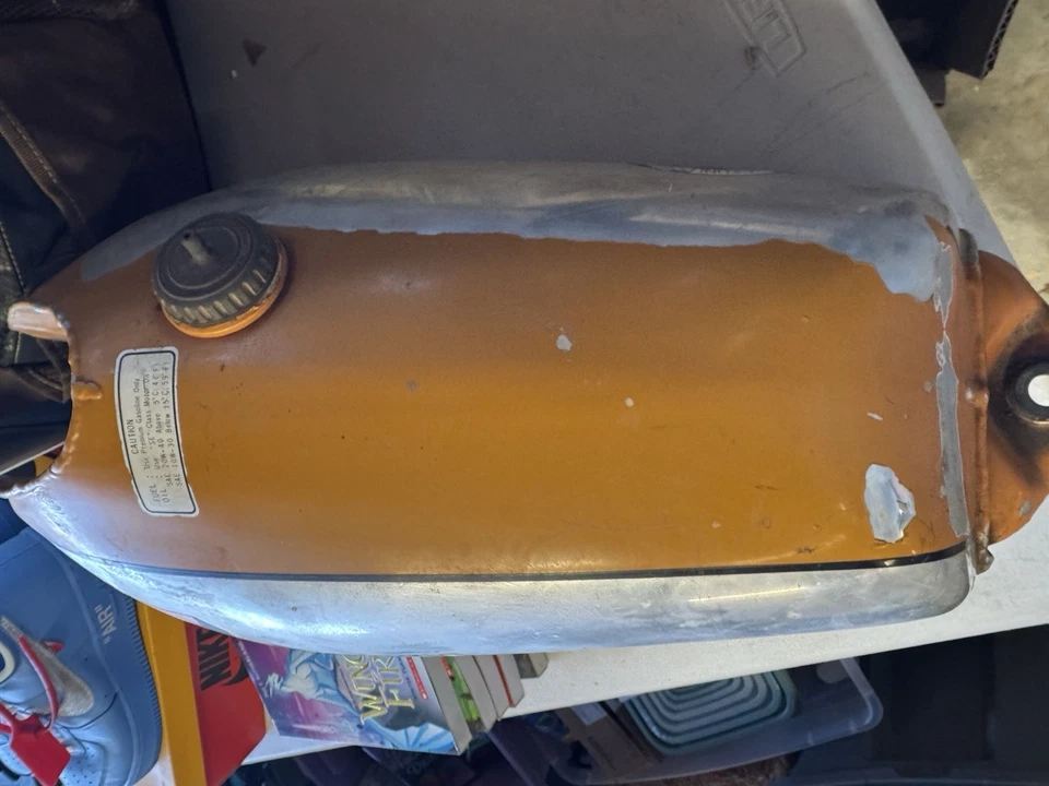 Tanque de gasolina de aluminio Yamaha XT500 TT500 Stock OEM Original 🔥 tt 500 Foto 3 de 4