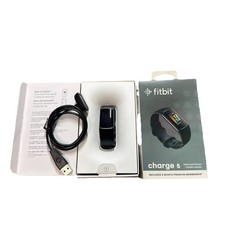 Fitbit Charge 5 Advanced Health Fitness Tracker Black Graphite W/Charger