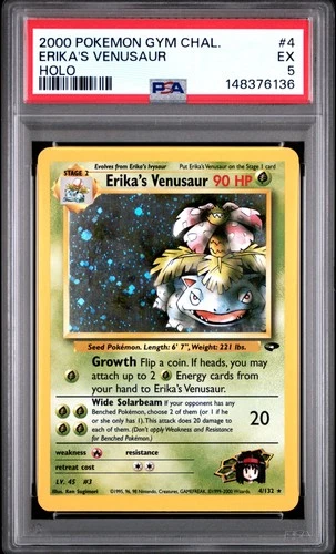 2000 POKEMON GYM CHALLENGE HOLO #4 ERIKA'S VENUSAUR PSA 5