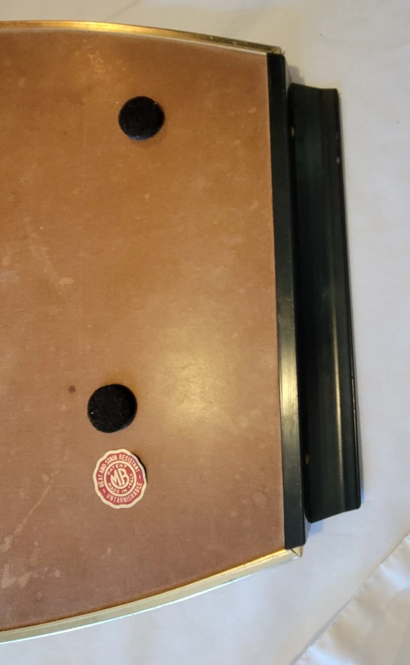 Vintage MB Red Bed Tray Made In Italy Mid Century Modern Trim MCM - Image 4 of 4