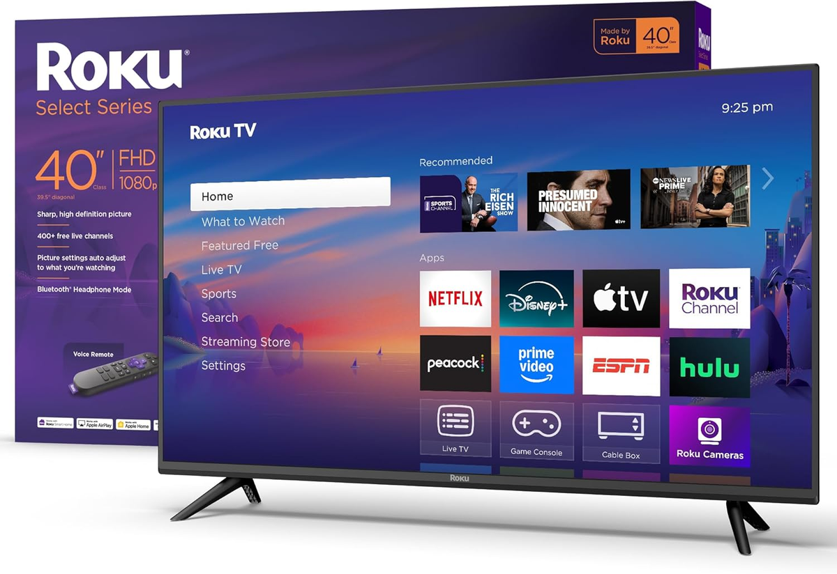Roku Smart TV 2025   40-Inch Select Series, 1080P Full HD TV