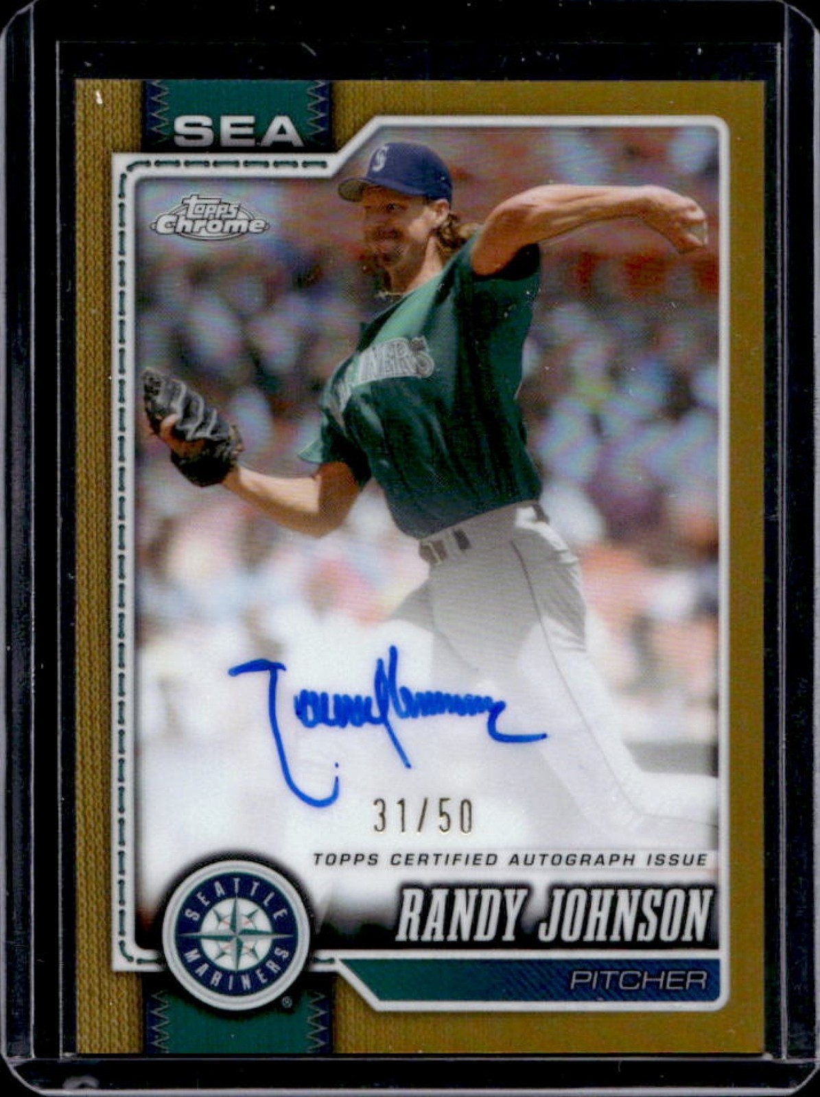 2026 Topps Chrome Randy Johnson Legend Auto Gold Refractor SSP #/50 Mariners