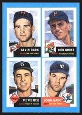 Dark / Groat / Reese / Sain 1992 Topps Bazooka Archives Quadracards #15
