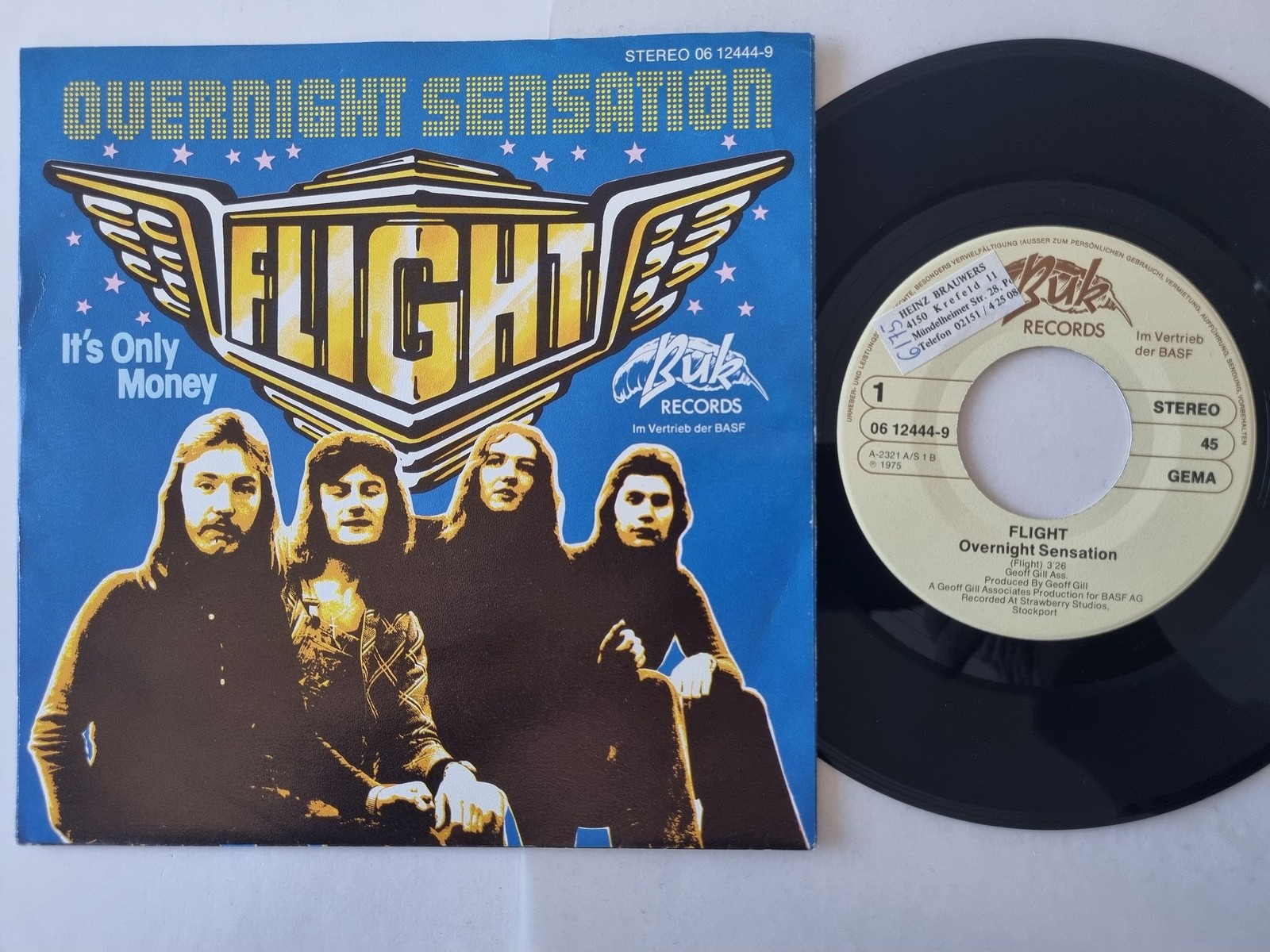 Flight - Overnight Sensation 7'' Vinyl Germany