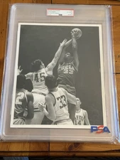 Rare 1967 Lew Alcindor Kareem Abdul Jabbar Type 1 photo Malcolm Emmons PSA/DNA