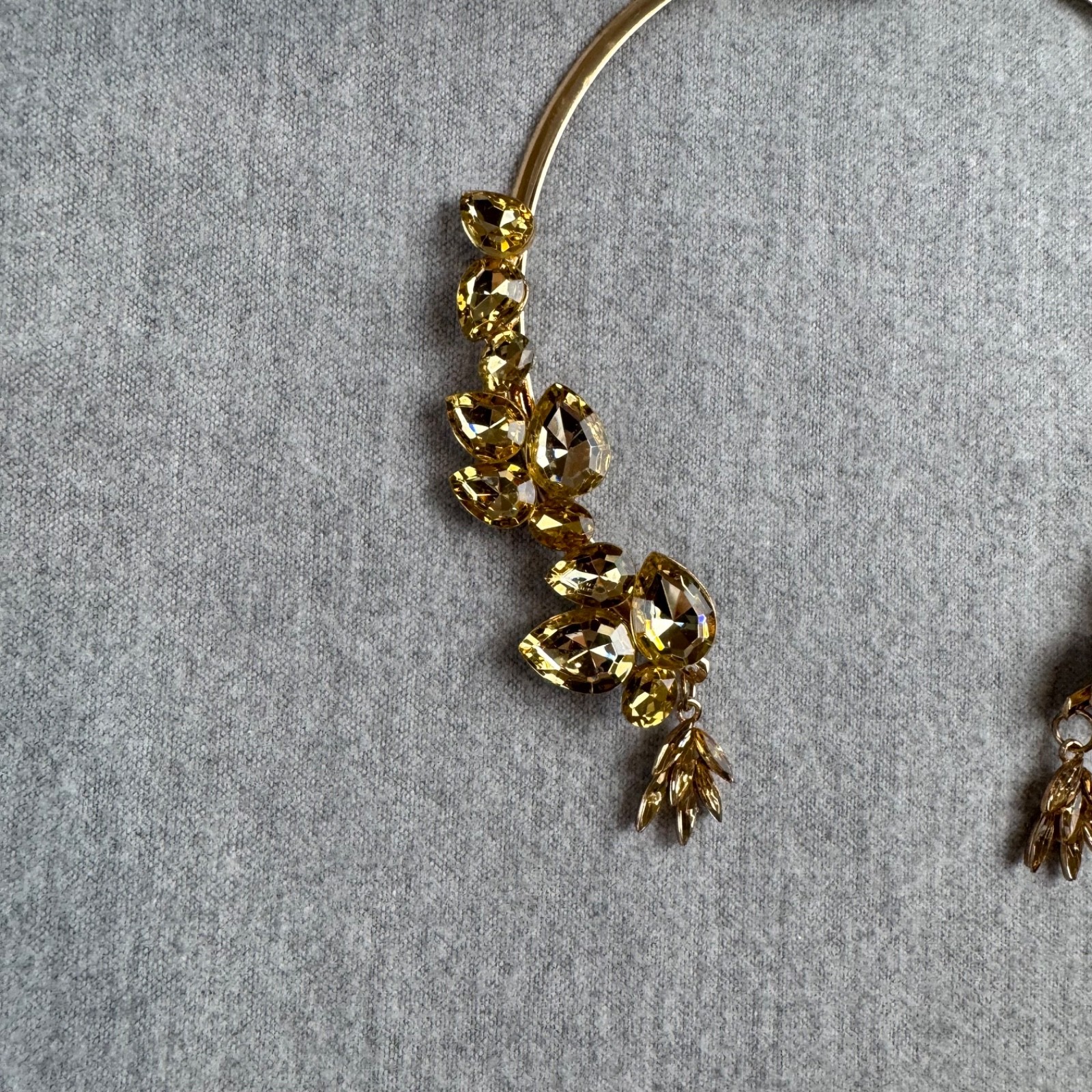 Fancy party evening Rhinstone Crystal Statement Choker Necklace