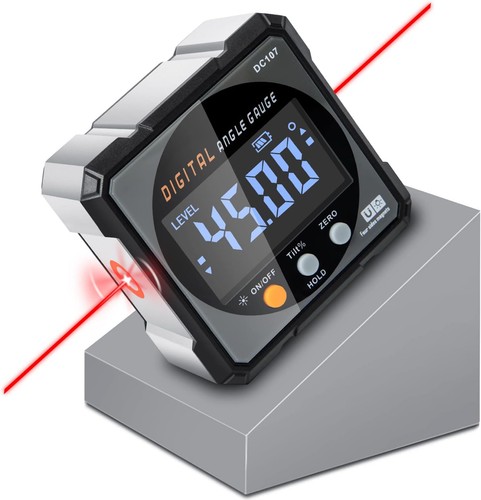 Digital Angle Finder with Electronic Laser - 4-side Strong Magnetic Grey - Picture 1 of 9