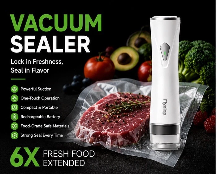 Portable Vacuum Sealer Food Saver USB Rechargeable for Bags Containers
Opens in a new window or tab
