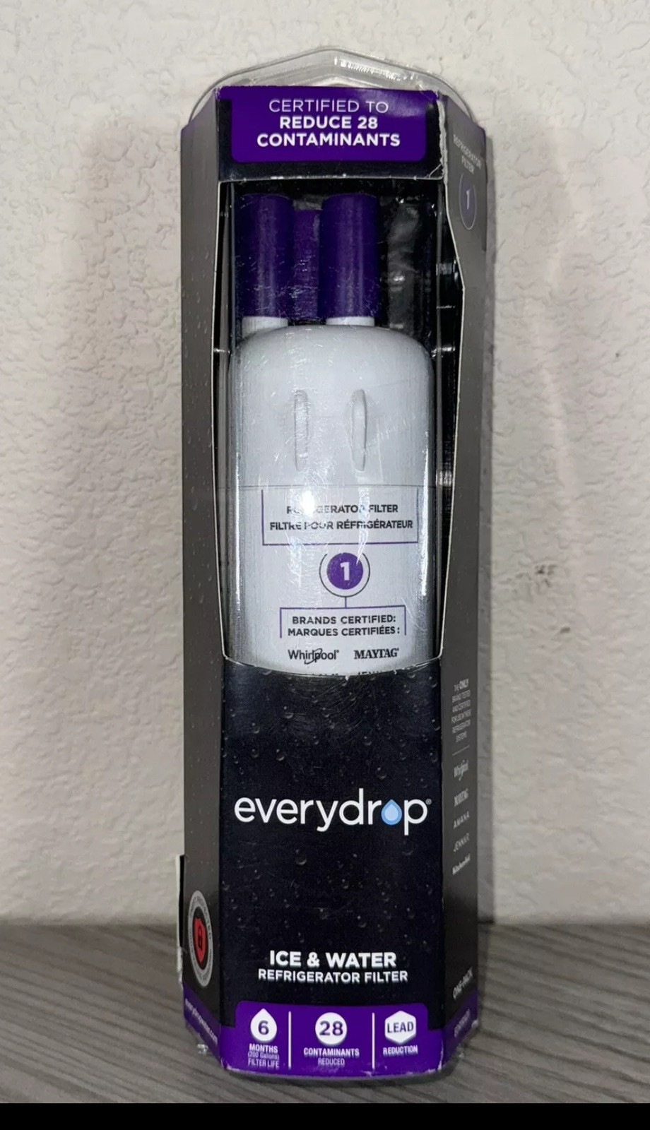 EveryDrop EDR1RXD1 W10295370A Refrigerator & Ice Water Filter