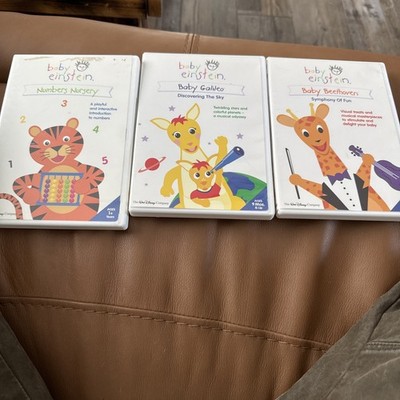 Baby Einstein Dvds, Lot Of 3. Baby Beethoven, Baby Galileo & Numbers Nursery.