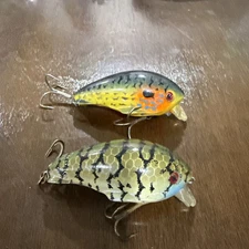 2 Worden's Timber Tiger Cub DC-2 Vintage Crankbait Lures both with issues