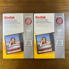 2 New Sealed Kodak Premium Photo Paper 100 4" x 6" Sheets Instant Dry