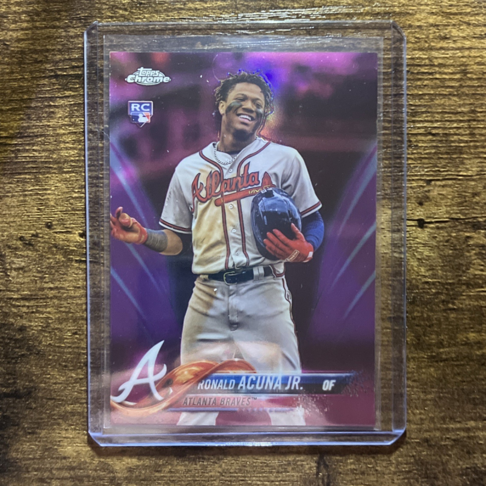 Topps 2018 Chrome Update Ronald Acuna Jr. Rookie HMT25 PINK REFRACTOR