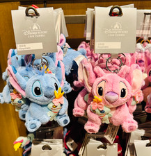 Authentic Shanghai Disney Lilo Stitch Stitch And Angel Cute Plush Keychain New