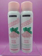 2 Pack Freeman Psssst Deep Clean Dry Shampoo Oily Hair Pink Clay Peppermint