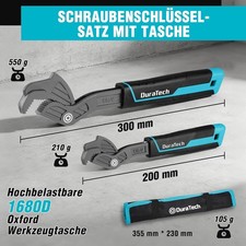 DURATECH Multifunktionaler Selbsteinstellender Schraubenschl&uuml;ssel(9-41mm), 2PC
