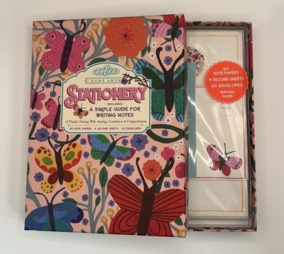 eeBoo Butterflies Lost Arts Stationery Set Sample Guide Writing Notes Teach Kid