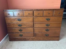 Vintage Ethan Allen American Traditional Maple 6 Drawer Triple Dresser USA-made