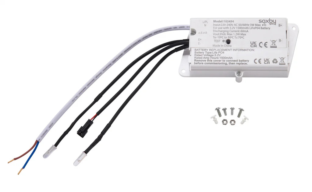 Emergency Lighting White Self Test Pack For HeroPRO Bulkheads Saxby 102454