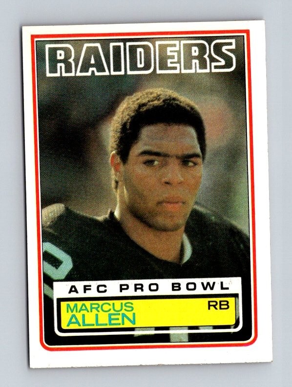 80259  1983 Topps #294 Marcus Allen   RC  EX/MT+ BK$25