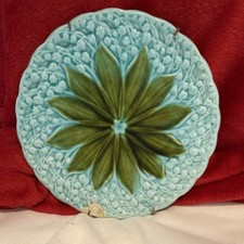 SMF Schramberg Majolica Ceramic Plate Blue Gr...