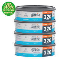 Essentials Round Diaper Pail Refill 4 Pack Unscented Compatible with Complete