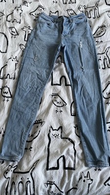 Mavi Jeans Röhre Skinny 27 x 30 Damen S blau Denim Baumwolle Ripped