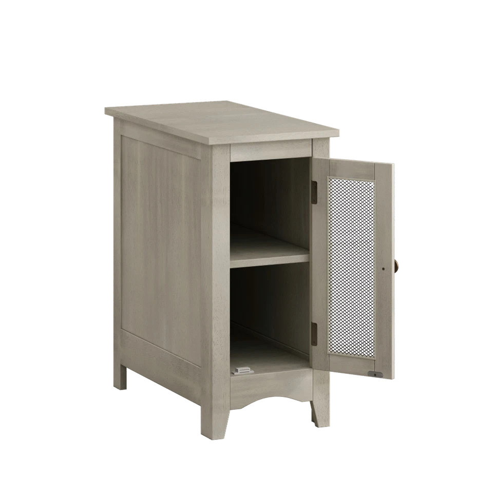 Mesa auxiliar rectangular de acento estrecho chapa gris 21,75 x 11,75 x 24,25 pulgadas Foto 4 de 4