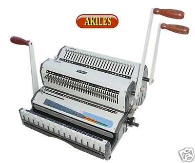 Akiles Wiremac Duo Wire Binding Machine & Punch for 2:1 & 3:1 spines 14" ( New )