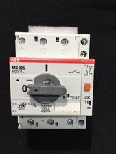 NEW ABB MS 325 690V MOTOR CIRCUIT BREAKER w/AUX CONTACTOR 4.0-6.3AMP (AA)
