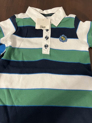 Old Navy Boys 6-12 Months 2 Striped One piece Rompers NWT - Picture 3 of 7