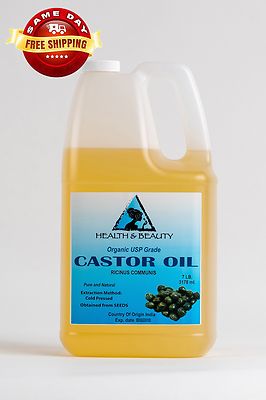 CASTOR OIL ORGANIC USP GRADE HEXANE FREE COLD PRESSED PREMIUM FRESH PURE 7 LB