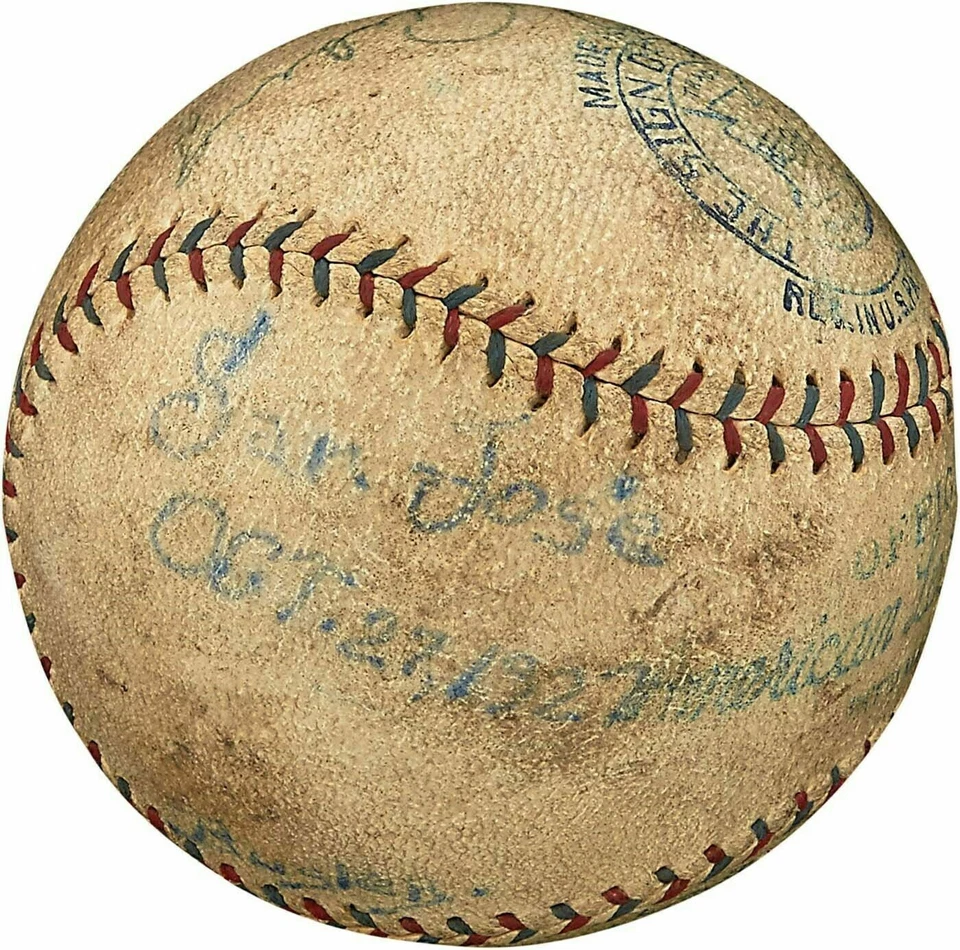 Stunning Babe Ruth & Lou Gehrig 1927 Signed American League Baseball PSA DNA COA - Image 4 of 4