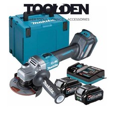 Makita GA022GD202 40V Max XGT 115mm Brushless Angle Grinder with 2.5Ah Batteries