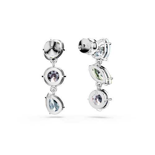 Swarovski Gema Drop Earrings Asymmetrical Design Mixed Cuts Multicolored 5692406 - Picture 4 of 5