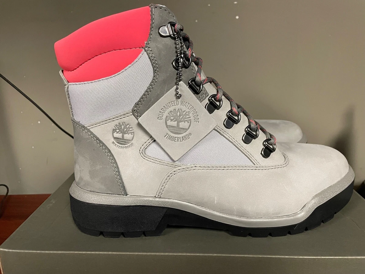 Grey 6 inch timberland field boots deals