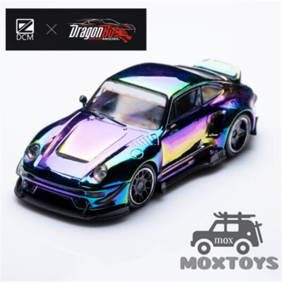 D.Bo Model×DCM 1:64 RWB 993 Duck tail Colorful electroplating Diecast Model Car
