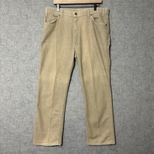 VTG Levis Action Jeans Tan Denim 40x30 38x30 Brown Tab MiUSA Cotton Blend 90s