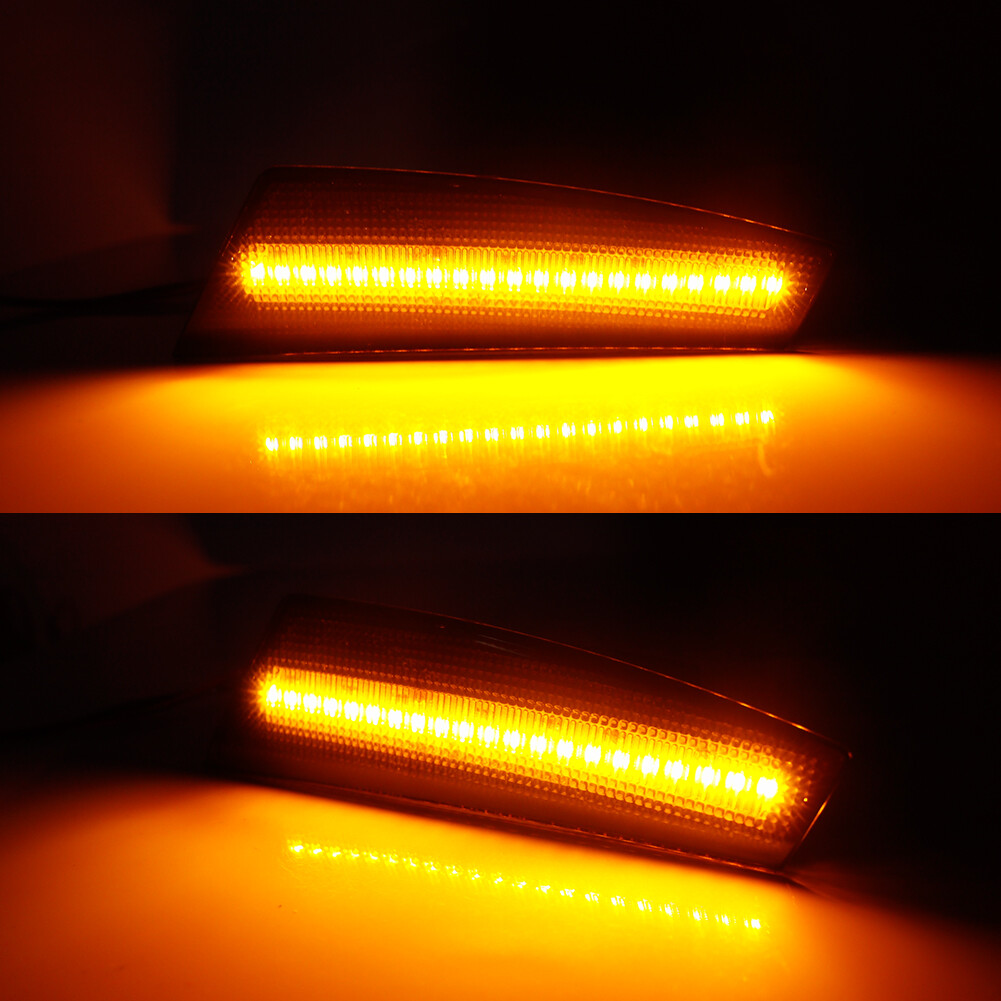 3/4 Inch White LED Side Marker Clearance Lights Smoke Black Lens