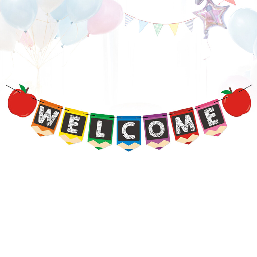 "Back To School" & "Happy Birthday" Yard Banner Set - Colorful Polyester Fabric Sign For Outdoor/Indoor Decor - View #5