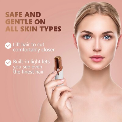 Facial Hair & body Remover for Women, Electric Face Razor with LED