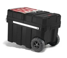24" Portable Rolling Removable Tray Bins Tool Box Garage Utility Workshop Cart