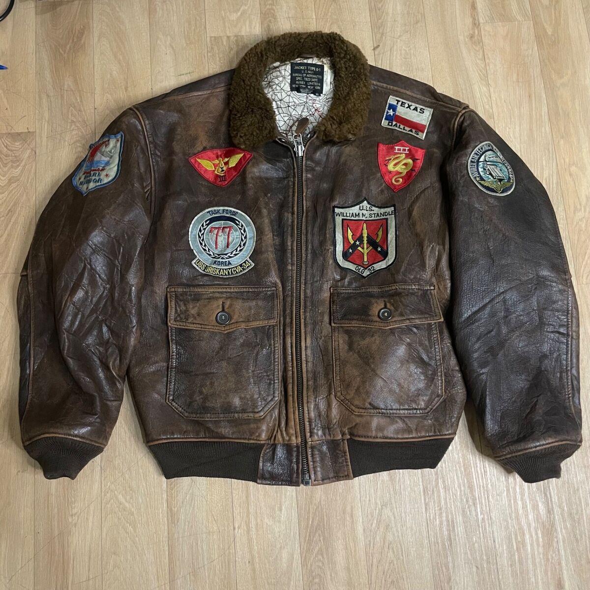 Avirex Bomber Jacket TOP GAN USA Type G-1 Flight Leather Avirex Bomber Jacket TOP GAN USA Type G-1 Flight Leather