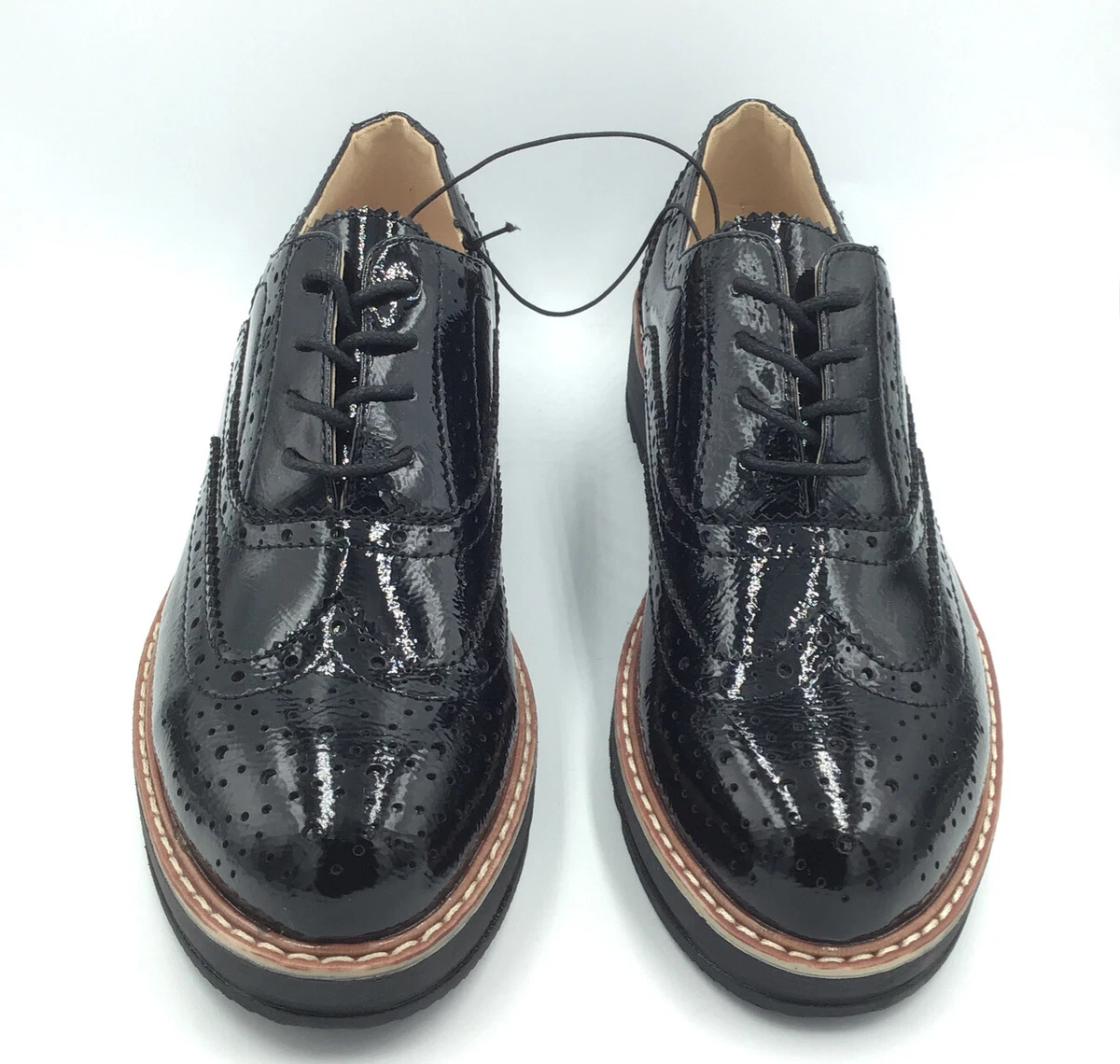 Madden Girl G Ritz Black Oxford Platform Casual Shoes Womens 5.5 New Without Box