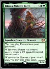 Titania, Nature's Force 0202 Non Foil Mythic Duskmourn MTG Near Mint
